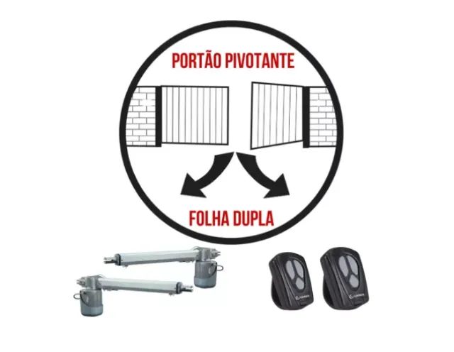 KIT com Motor Pivotante Duplo  Marca Garen