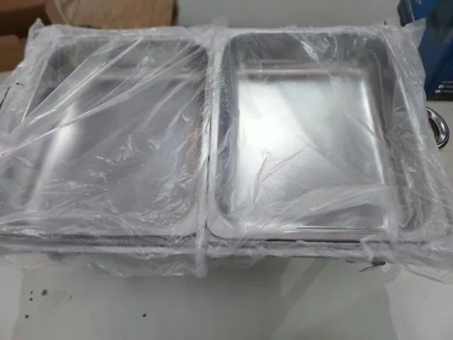 Rechaud Inox 9 Litros Panelas Banho Maria 2 Cuba Buffet - Foto 4