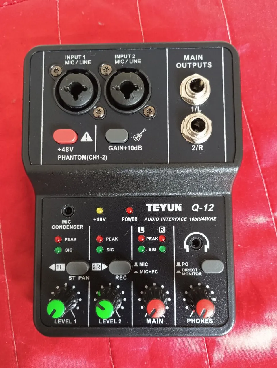Interface de Áudio Teyun Q-12 16bit/48kHz
