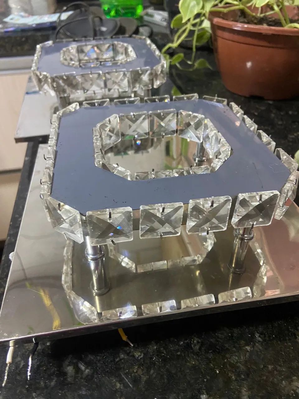 Lustre paflon espelhado cristal  - Foto 4