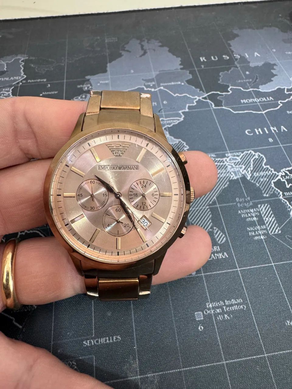 Relógio Empório Armani Rose Gold AR2452 Acessórios Asa Norte