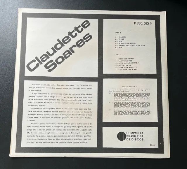 Lp Claudette Soares (1967) - Foto 2
