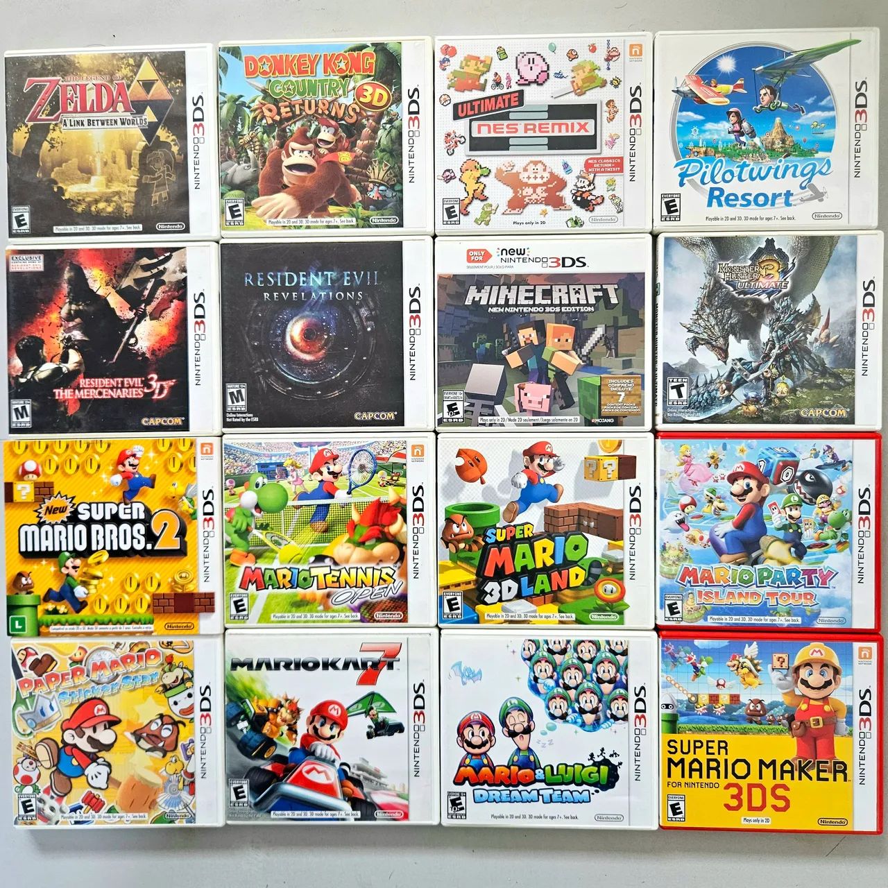 Lotw coleção Jogos Nintendo 3DS 2ds Mario zelda Donkey Kong Resident evil