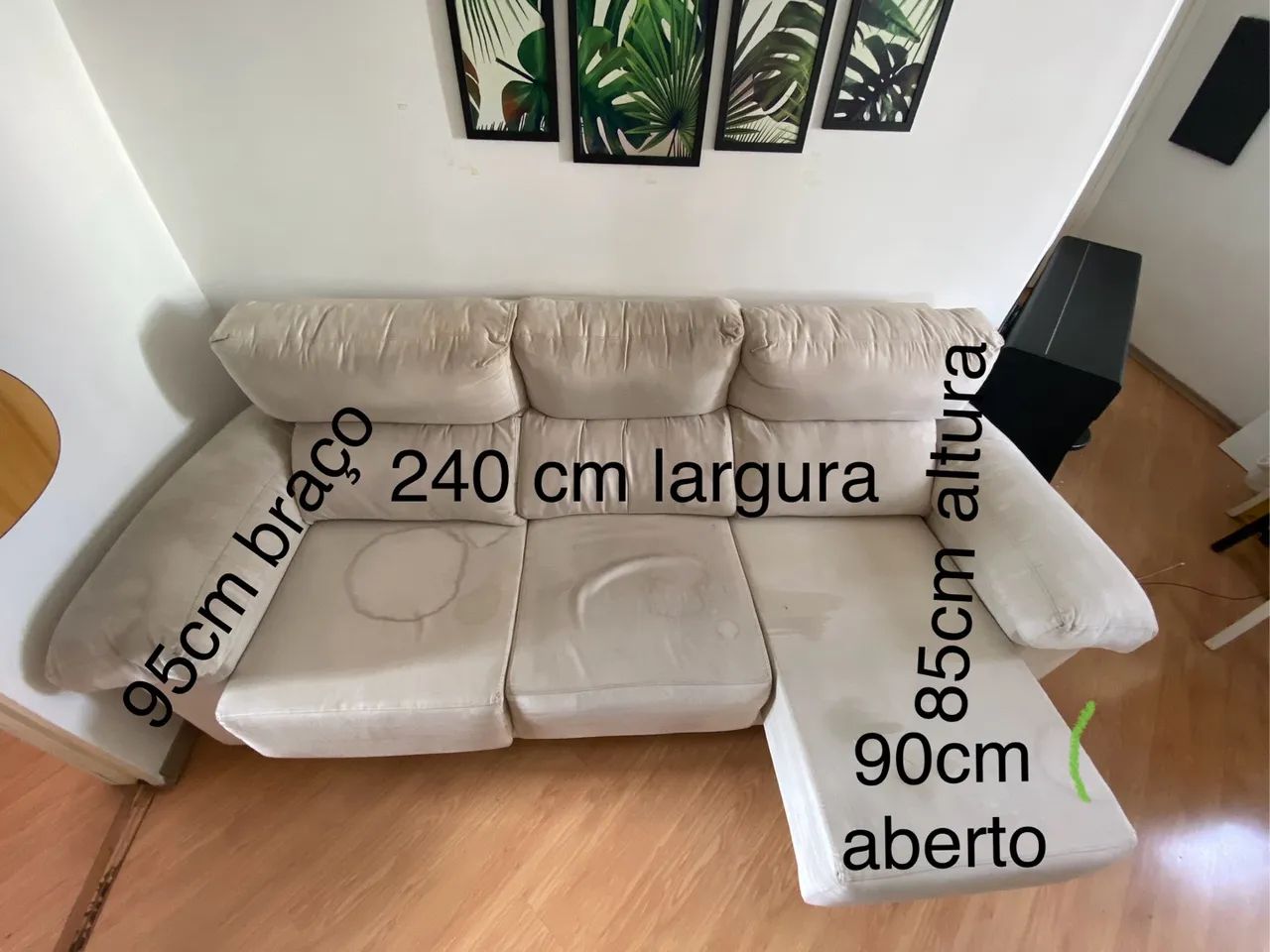Sofá retratil 3 lugares