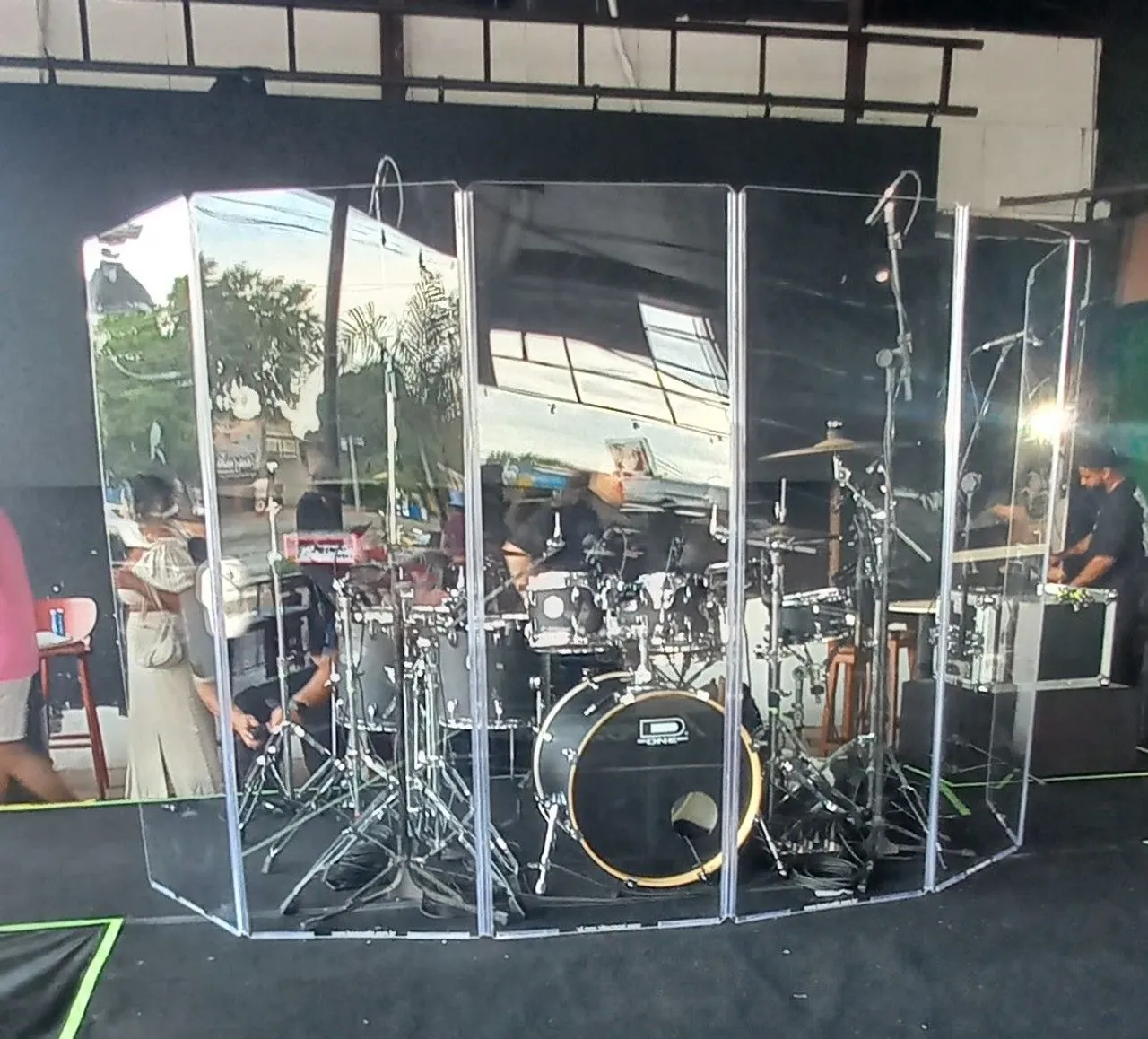 Acrílico para bateria e percussão