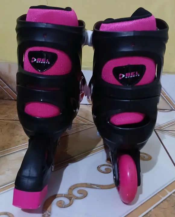 Patins Inline Feminino Rosa - Foto 3