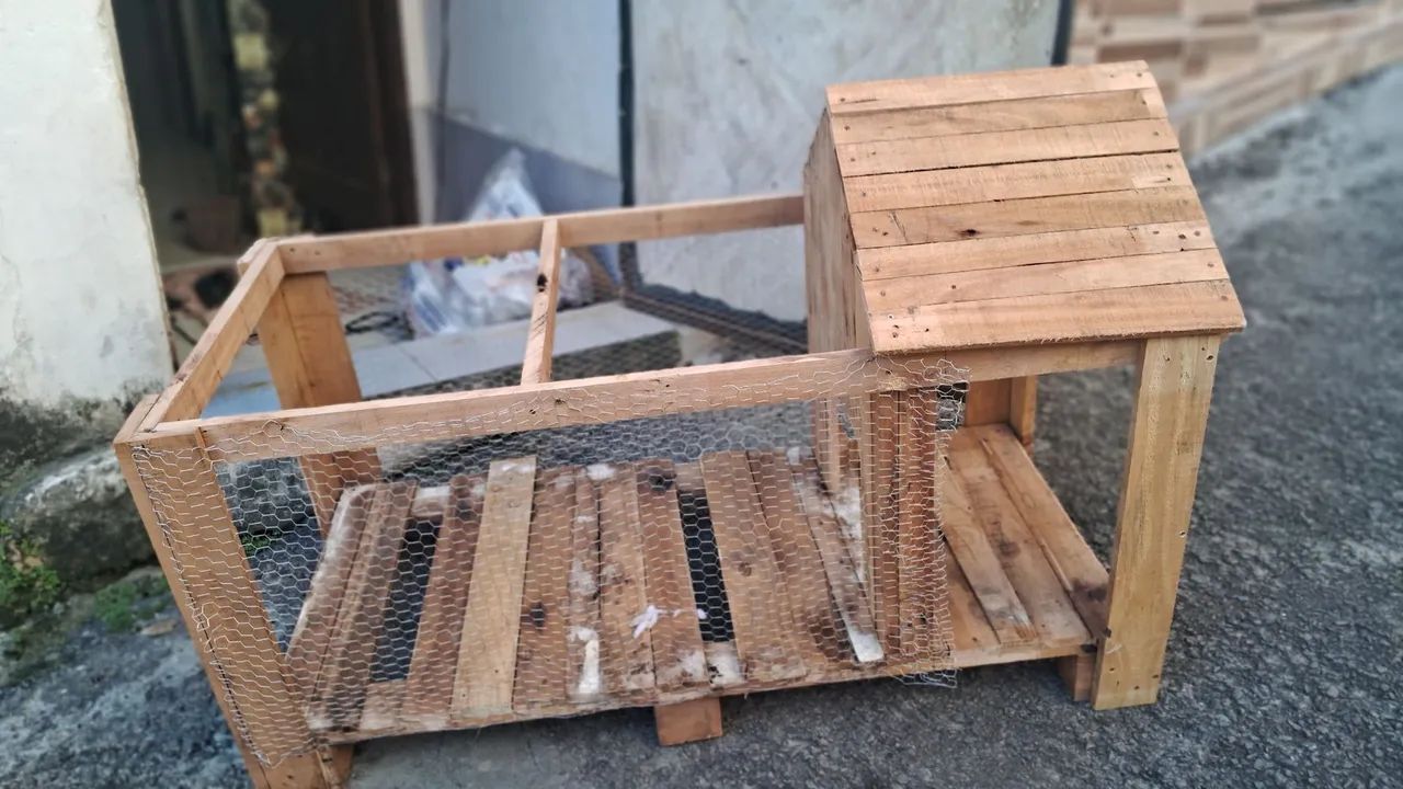 Casinha de madeira artesanal para roedores  - Foto 2