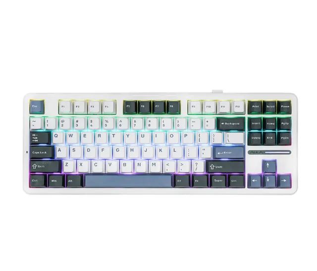 Teclado Mecânico AULA F87 Sem Fio, Novo Lacrado