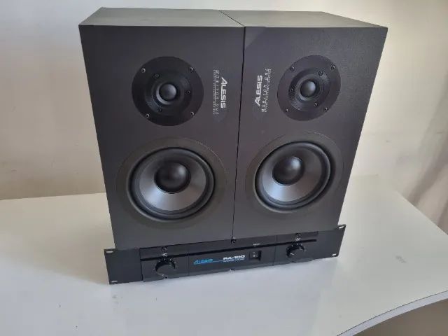 Monitor Alesis One Caixas + Potência Alesis Ra-100