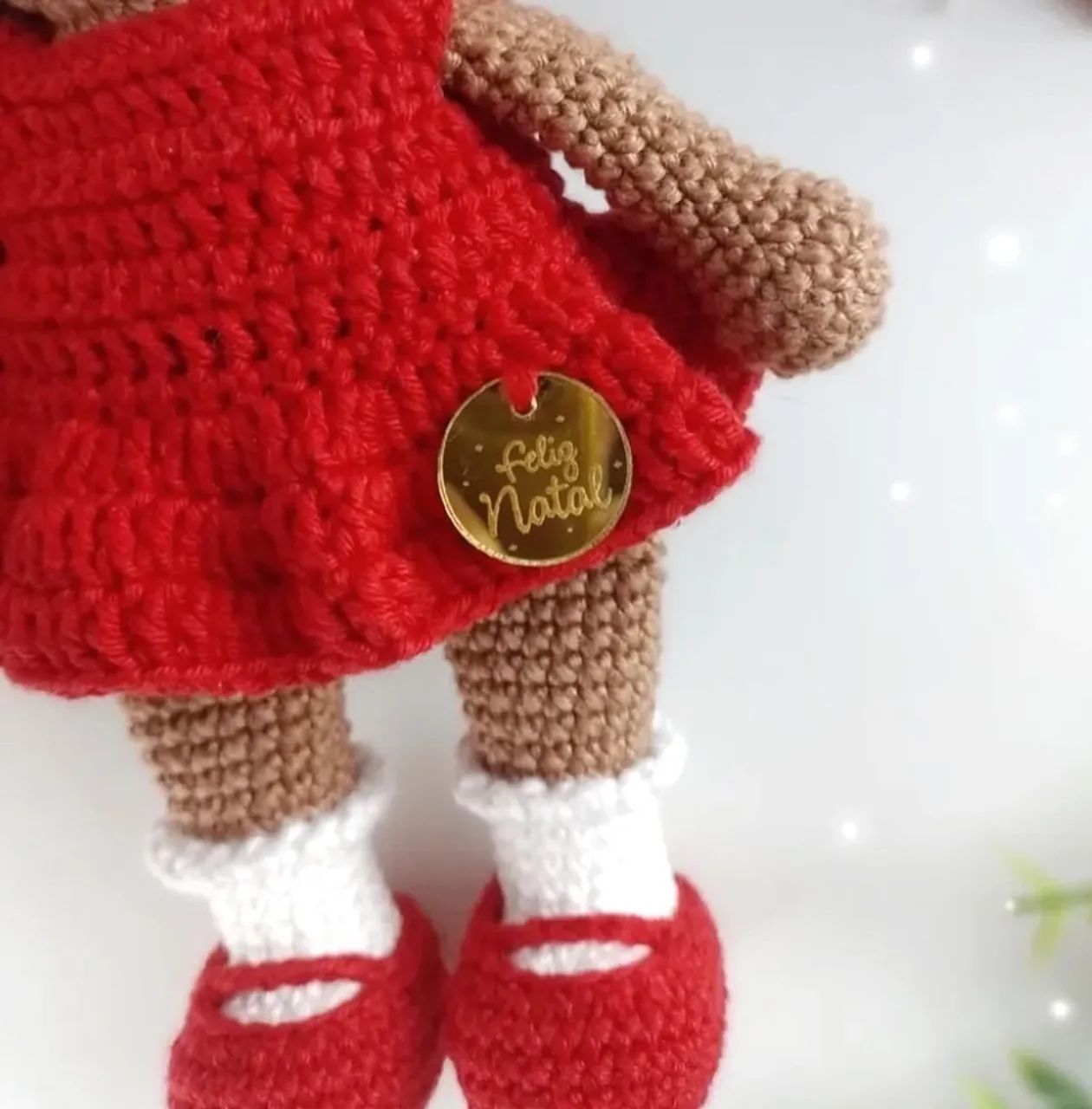 Papai Noel Grinch Rena Florinda Feito à Mão Natal Amigurumi Crochê - Foto 5