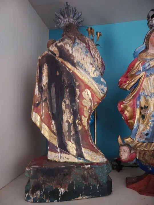 Escultura de São José com o Menino Jesus - Antiga - Foto 3