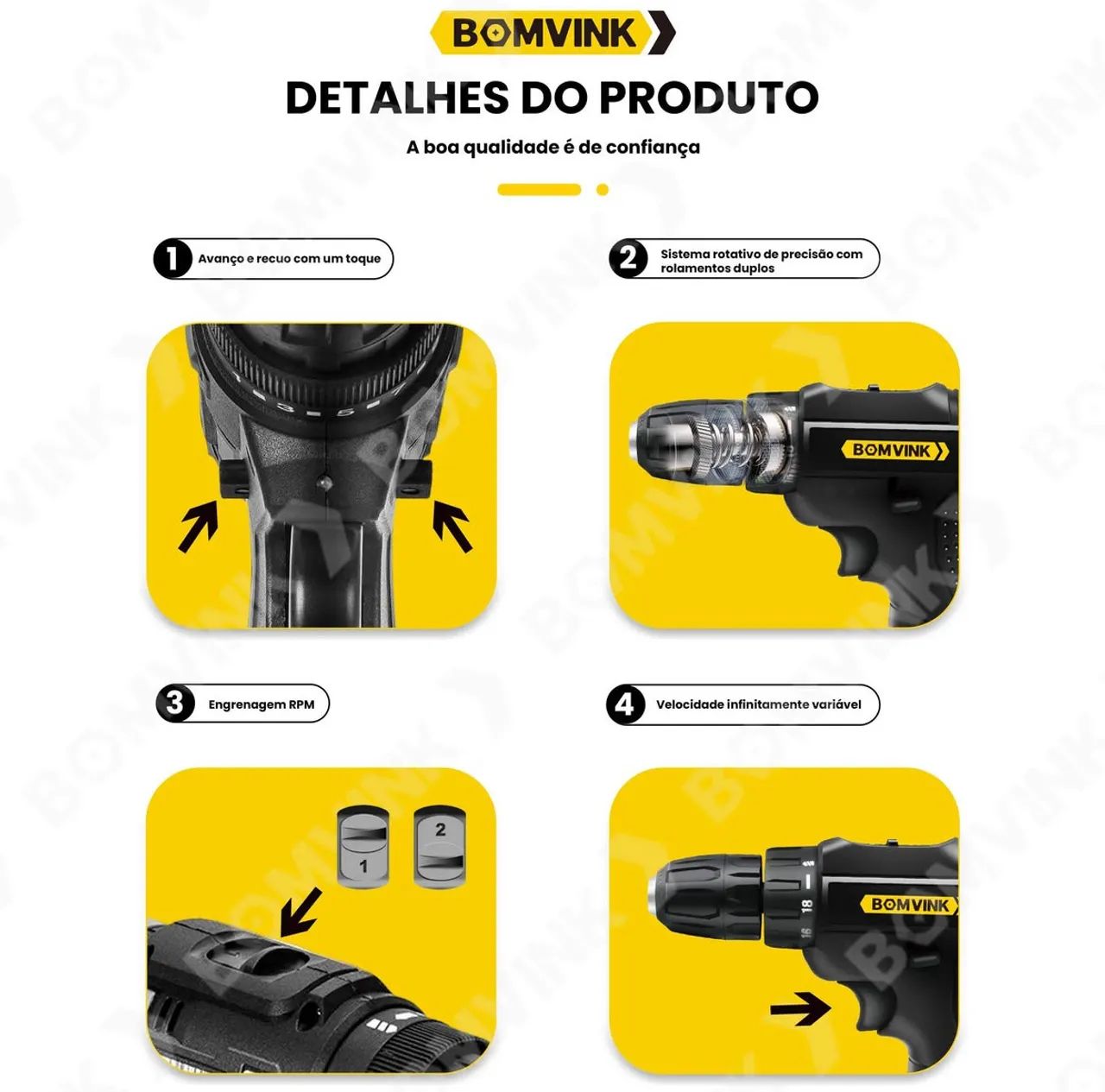 Parafusadeira de Bateria 1200mAh 12V  - Foto 4