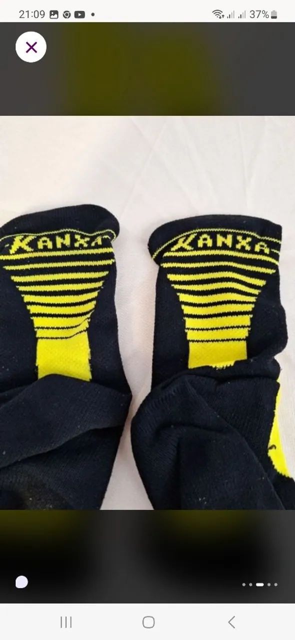 Meiao de Futebol kanxa - Amarelo e Preto - Foto 3