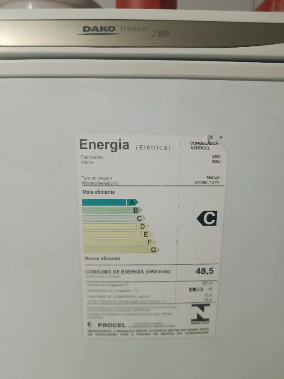 FREEZER VERTIVAL DAKO 280 - Foto 3