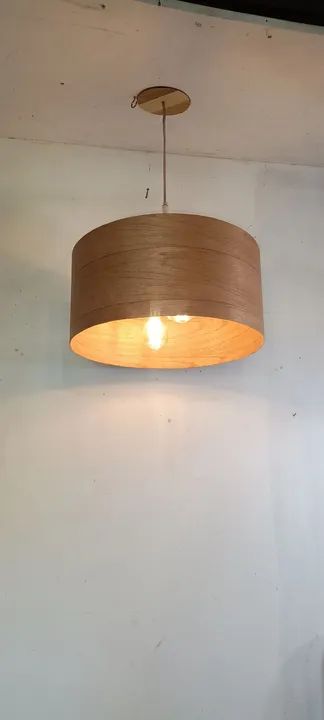 Luminária em madeira cedro  - Foto 3