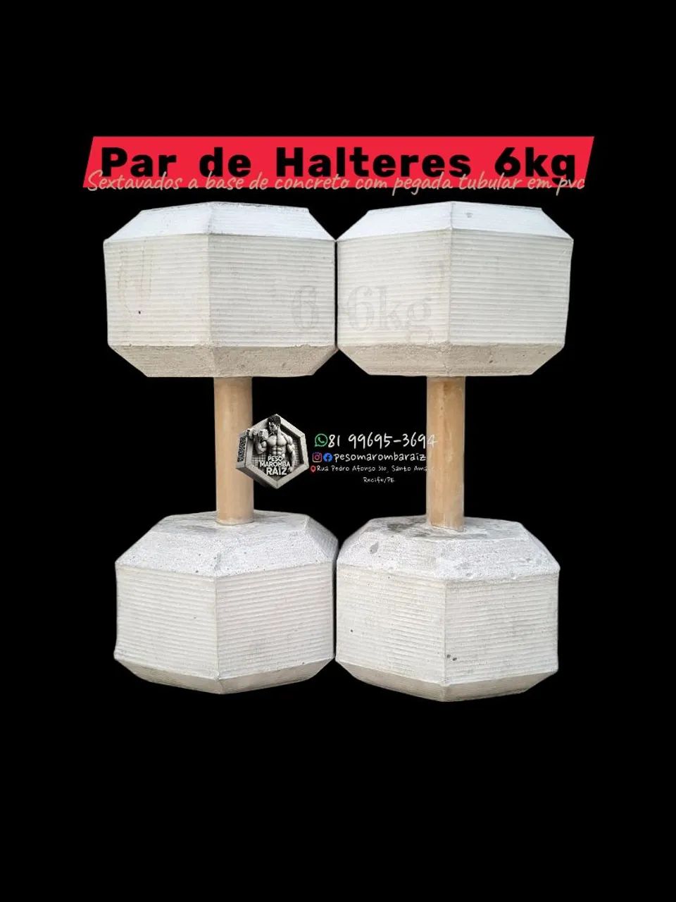 Par de Halteres Sextavados 6kg