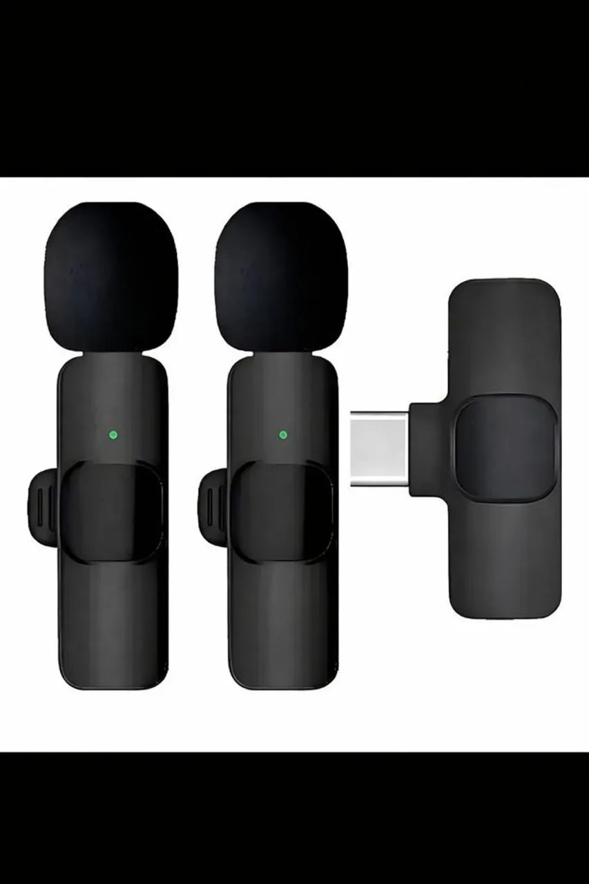 Microfone De Lapela Usb Tipo C 1microfone+ Adaptador