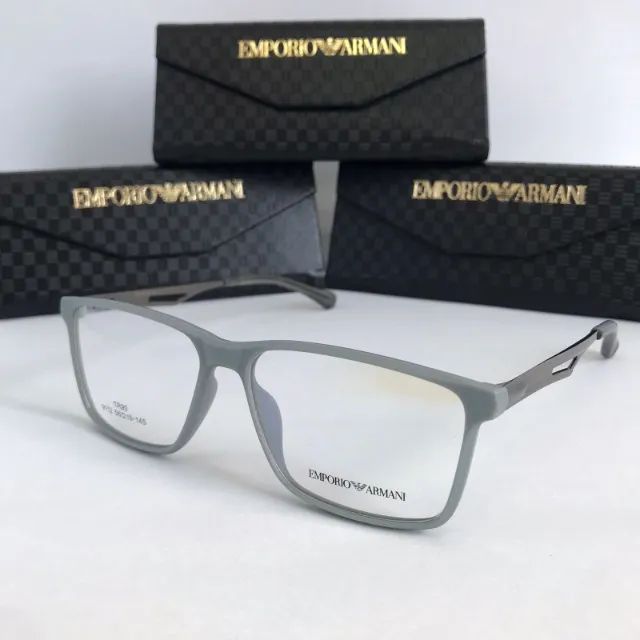 óculos empório armani cinza armação resistente e confortável  - Foto 4