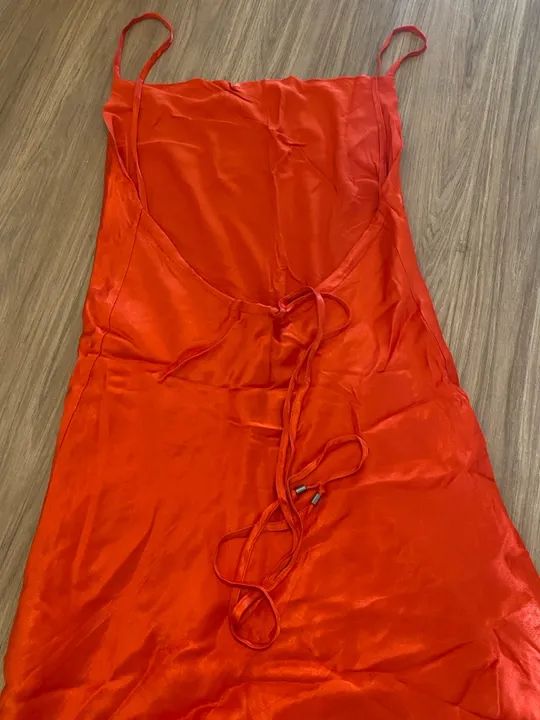 Vestido de Seda Vermelho open - TAM P - Foto 2