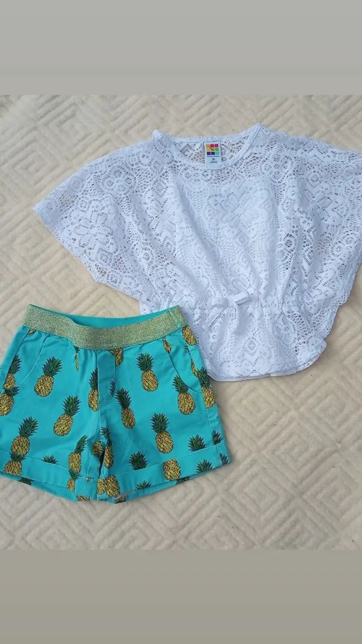 Conjunto infantil  Shorts Gap e Bata renda tam 3 T - Foto 4