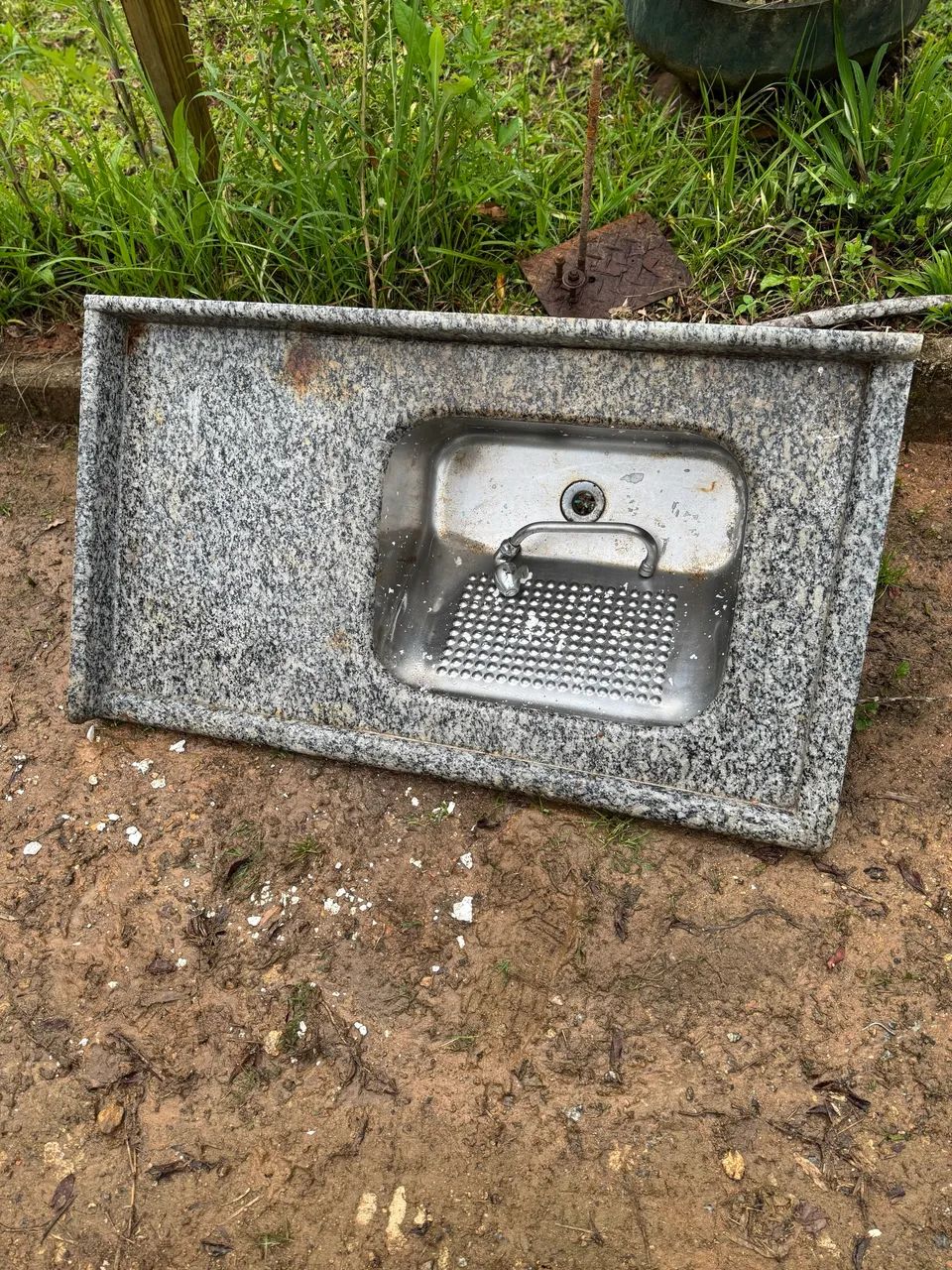 Bancada de mármore com tanque inox 104x60 - Foto 2