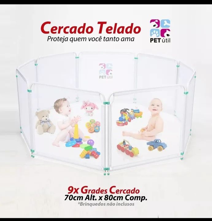 Cercadinho Grade Tela 9x80