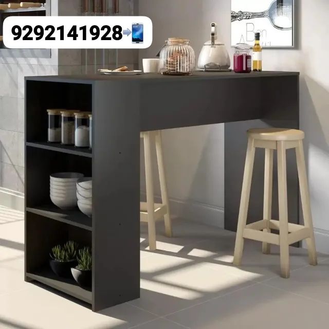 Bancada gourmet no mdf preto 100%