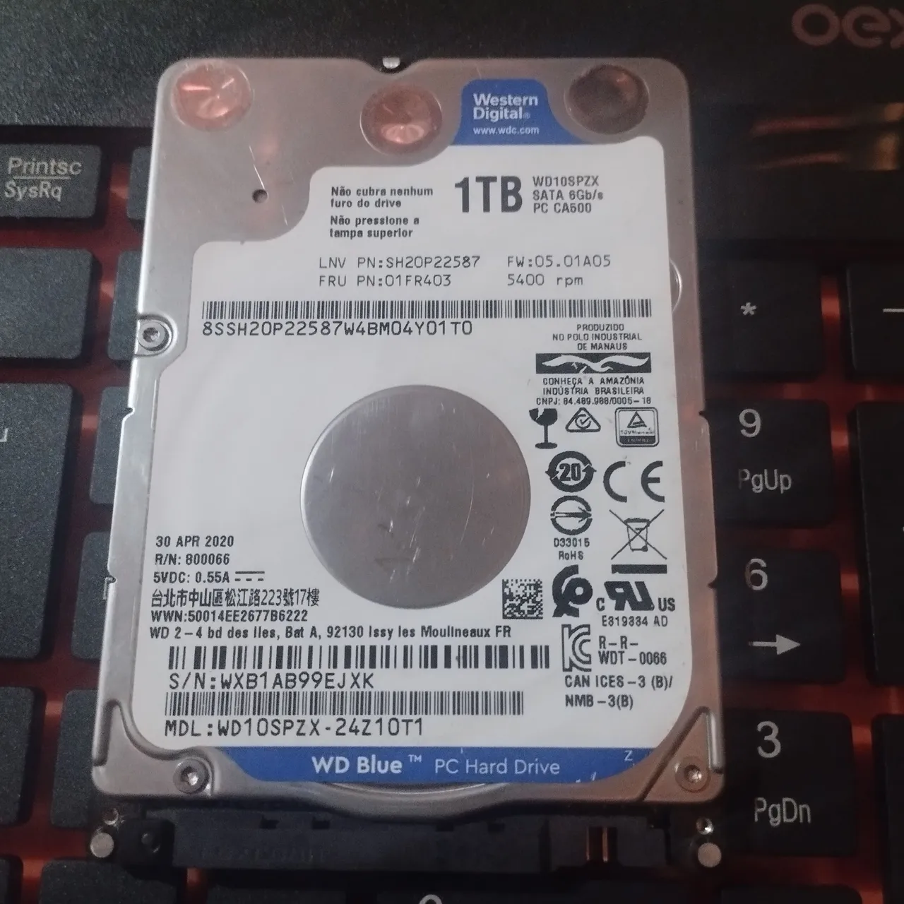 HD 1TB WD 5400rpm SATA 6Gb/s