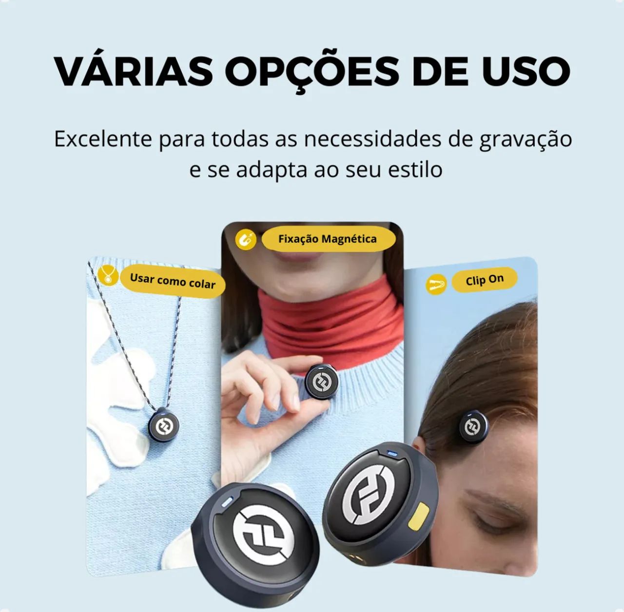 Microfone Hollyland Lark M2 Duo Combo Duplo Para 2 pessoas Preto - Foto 5