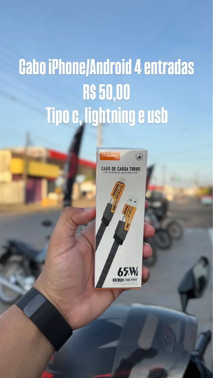 Carregador de iPhone e Android  - Foto 2