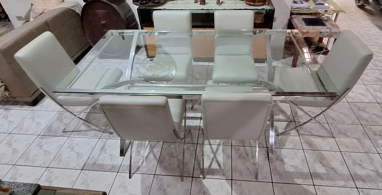 Mesa com 6 cadeiras e Centro de alto Padrão em Inox - Foto 2