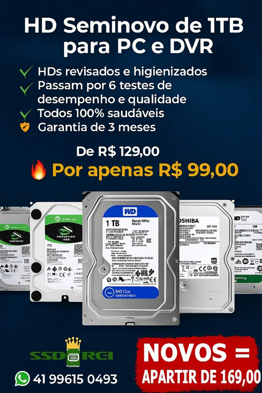 HD 1TB PCs e DVRs