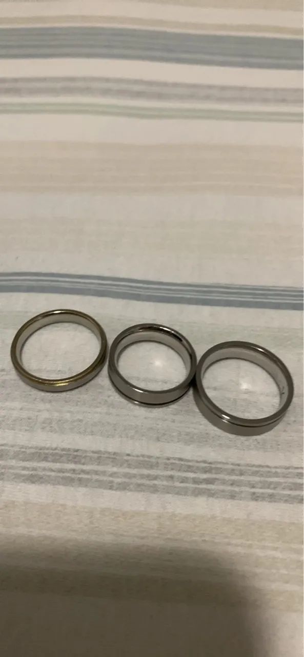 Kit 3 Anéis em Aço- Estilo Minimalista - Foto 4