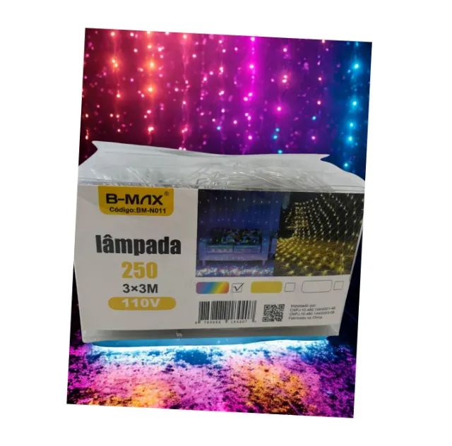 Pisca Cortina Rede Colorida 