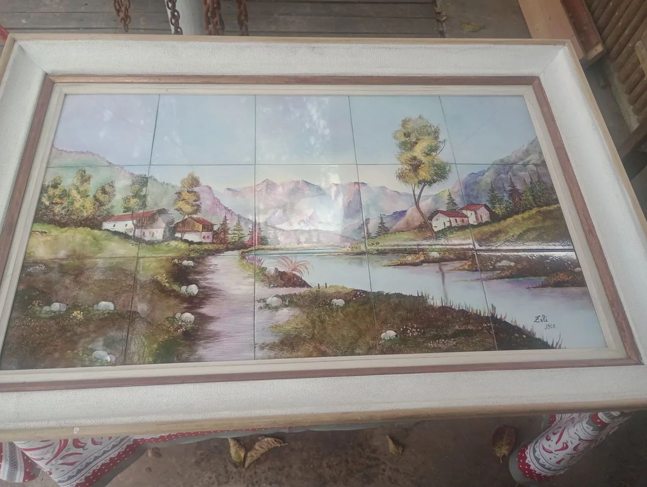 Quadro Paisagem em Azulejos