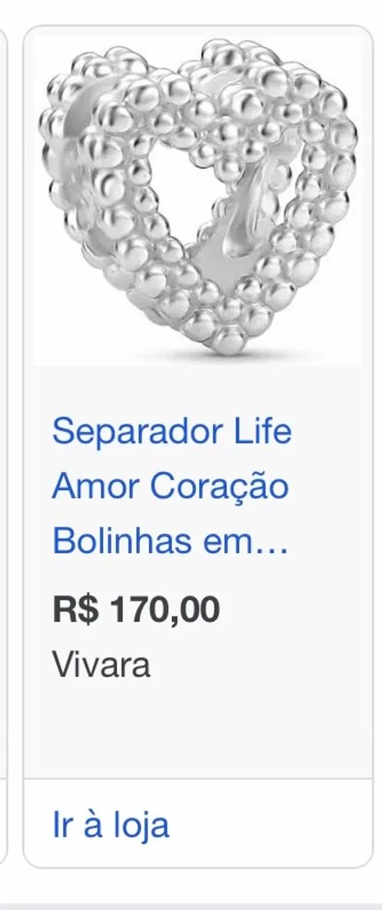Pulseira Life em Prata 925 - Com trava de segurança e berloque de coração  - Foto 2