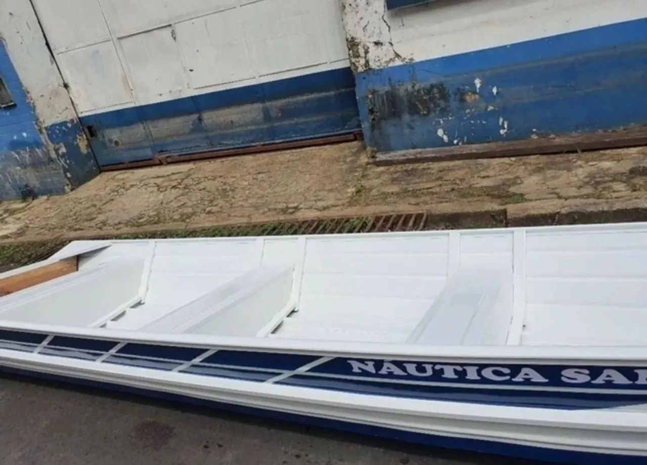 canoa, bote, lancha, lancha, barco, voadeira 6 metros borda alta nunca foi usada. - Foto 2