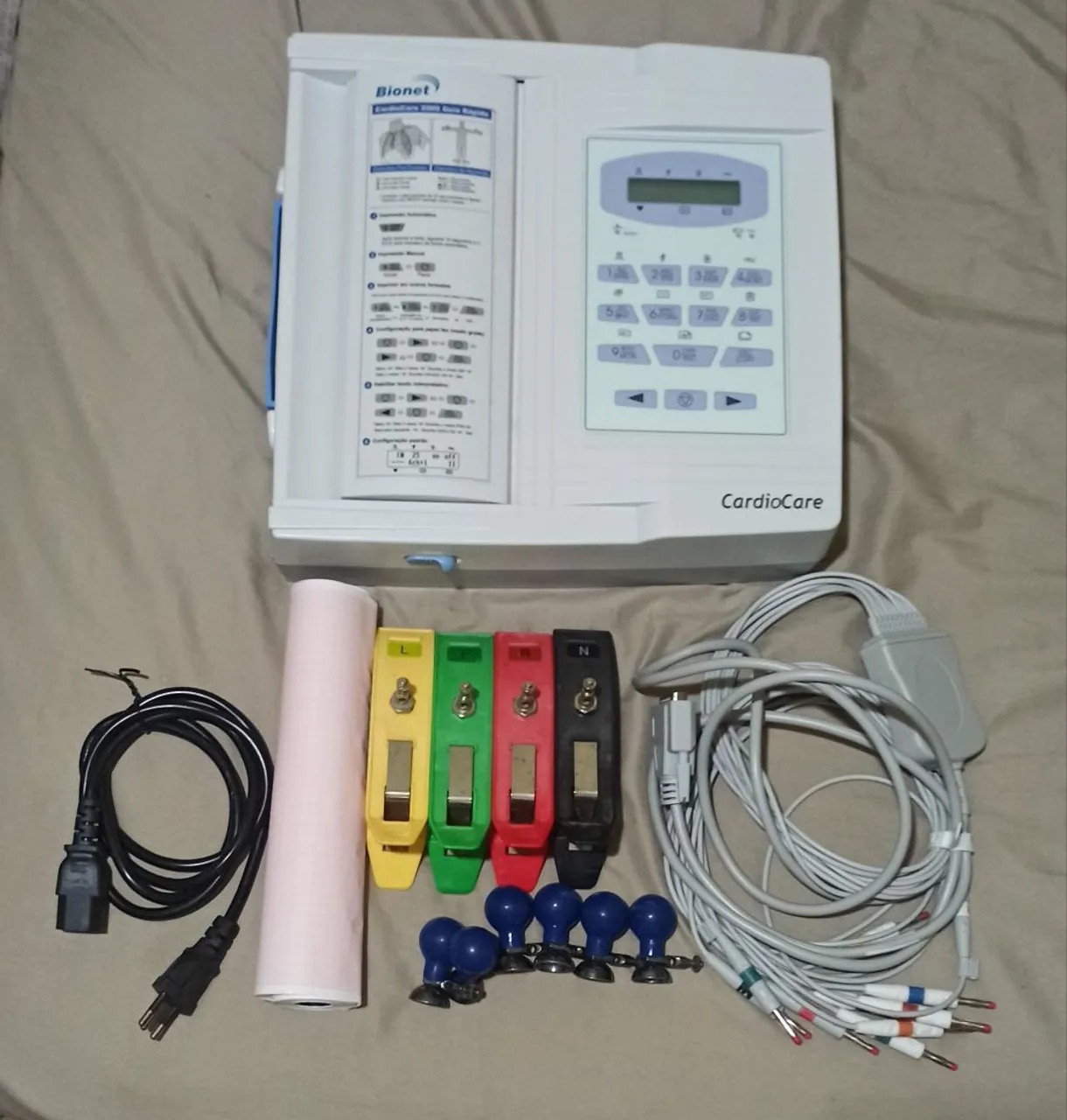 ECG Eletrocardiograma Biomet CardioCare 12 Canais Impressão papel e PDF