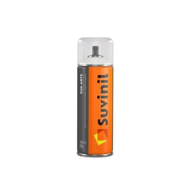 Lata Spray Tinta Suvinil Preto Brilhante