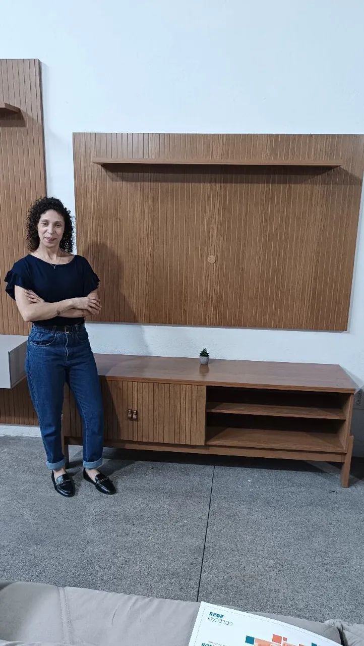 Painel ripado com rack peça nova pronta entrega  - Foto 3