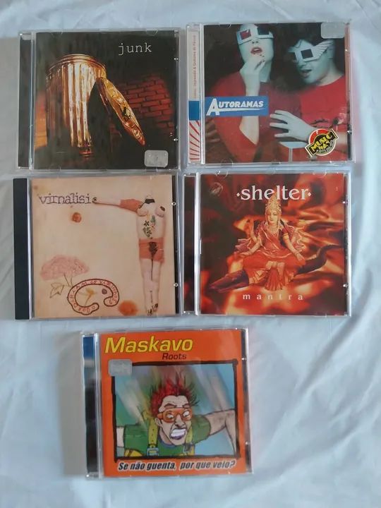 CDS Lote de 05 CDs usados rock nacional R$ 100 reais o lote