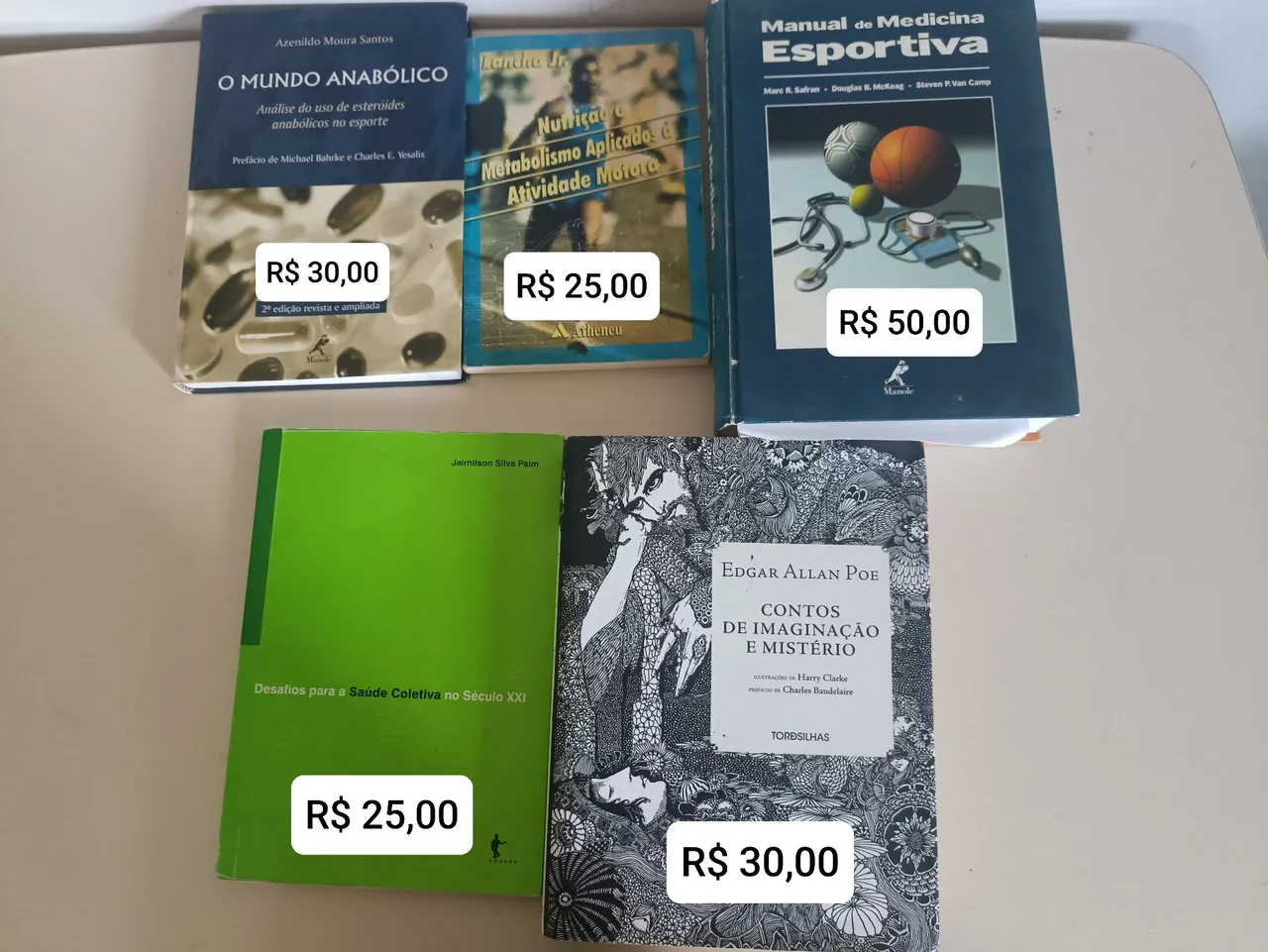 Livros diversos - Saúde, Esporte, Literatura