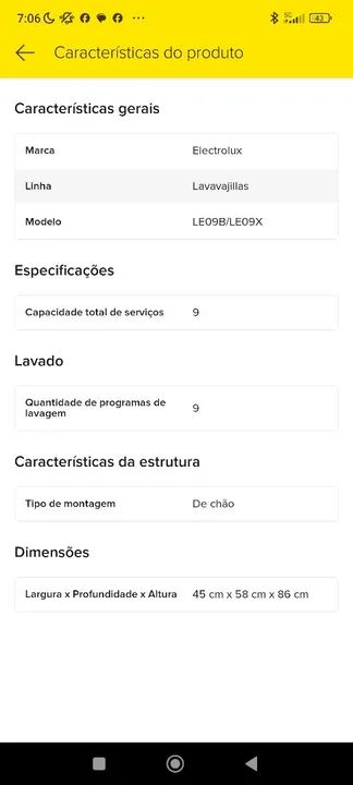 Lava-louças Electrolux LE09B/LE09X 9 serviços
