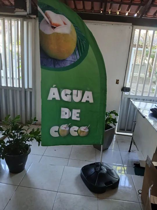 Wind Baner de água de coco para comércio