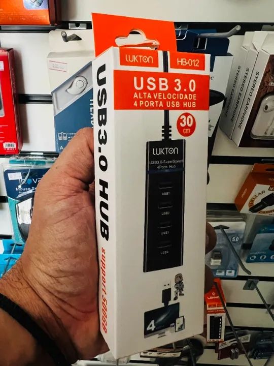 Hub Cabo USB 3.0 Extensor 4 Portas