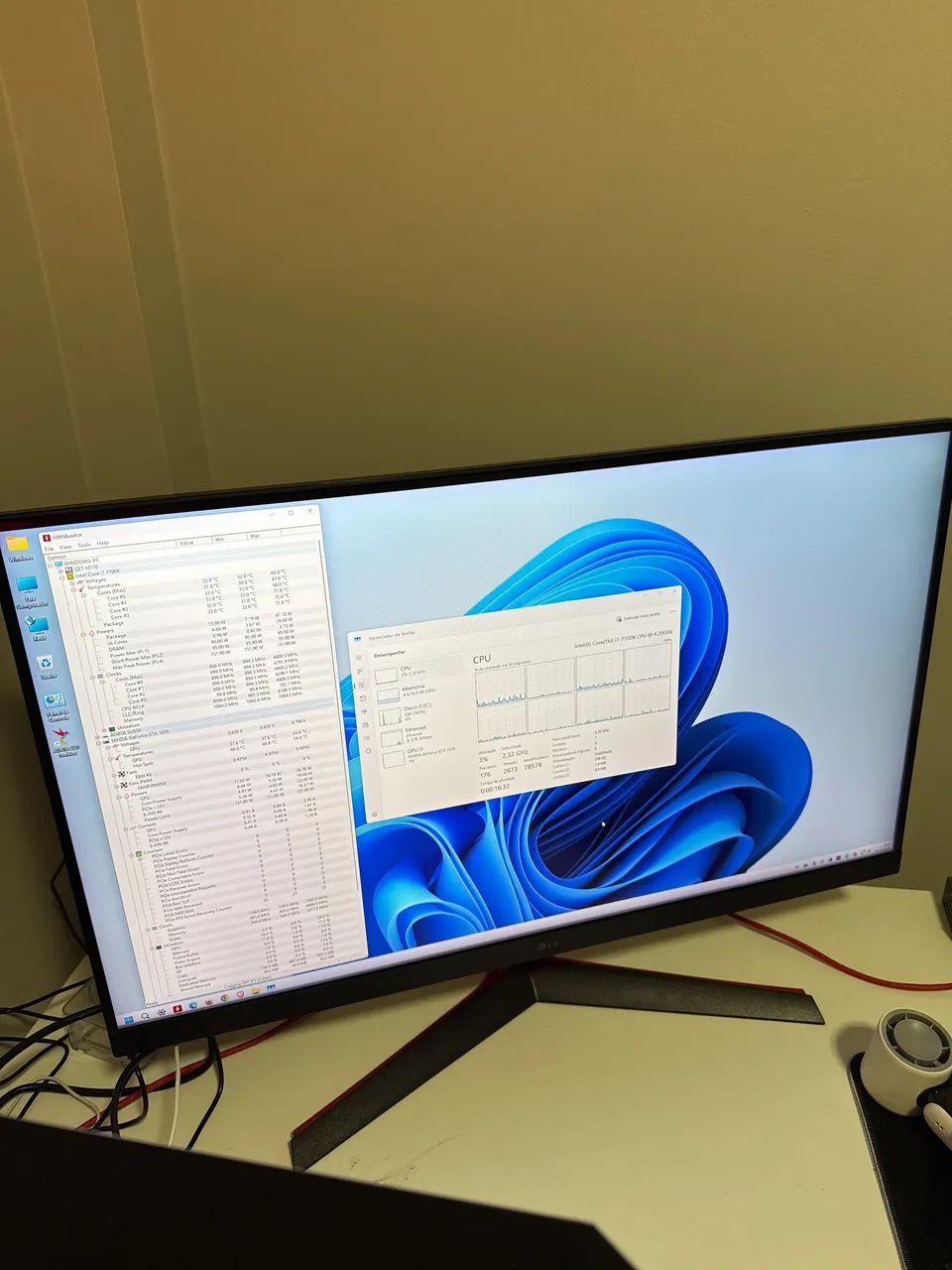 PC gamer i7 7700k, 16gb ddr4, ssd 250gb + 512gb +1tb, GeForce gtx