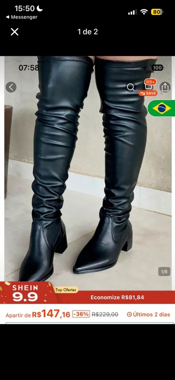 bota cano alto 