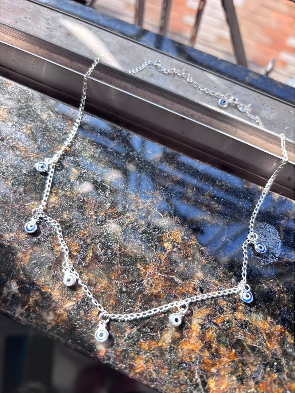Chocker prata 925 olho grego