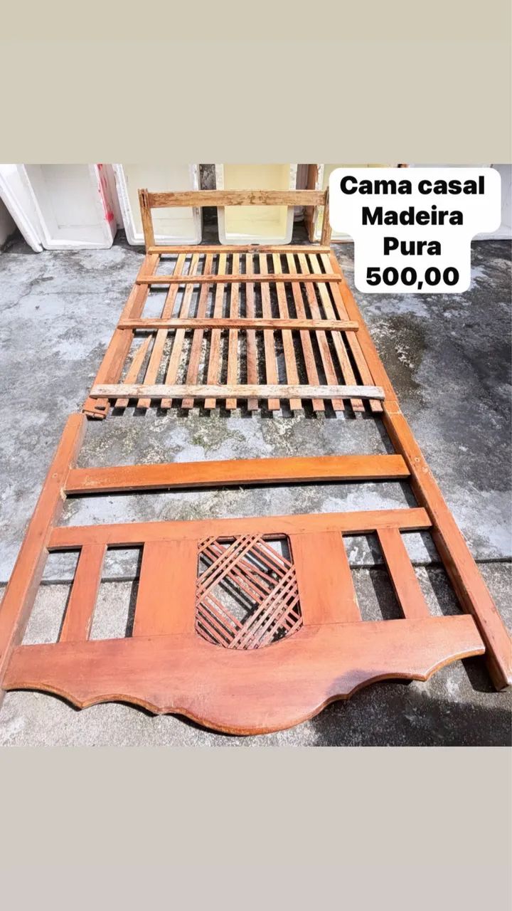 Cama madeira pura 