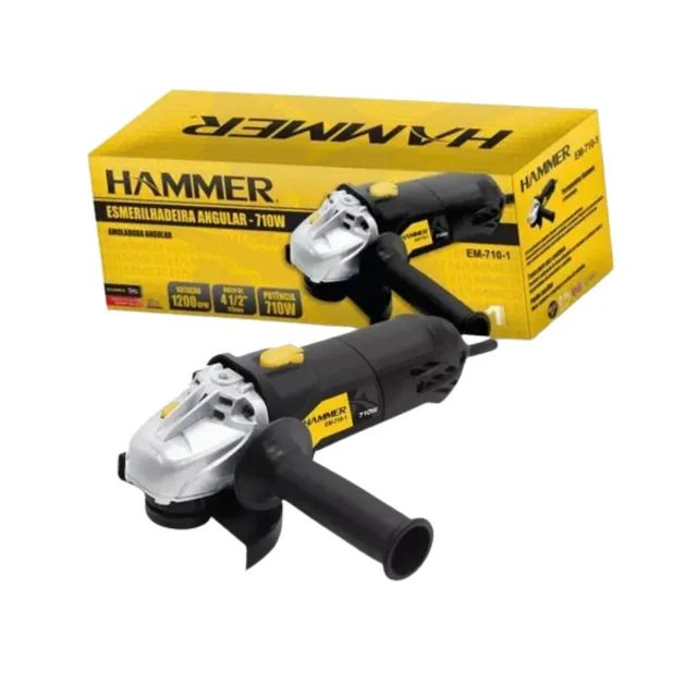 Esmerilhadeira Angular 4.1/2" 710W Hammer - Foto 2